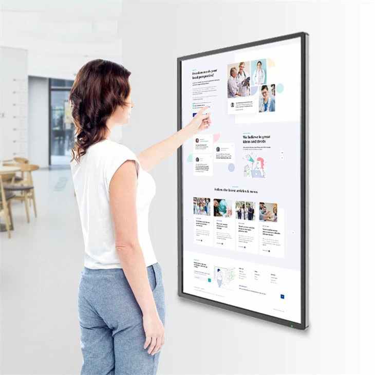 Veggmontert annonsering Display Berøringsskjerm Kiosk